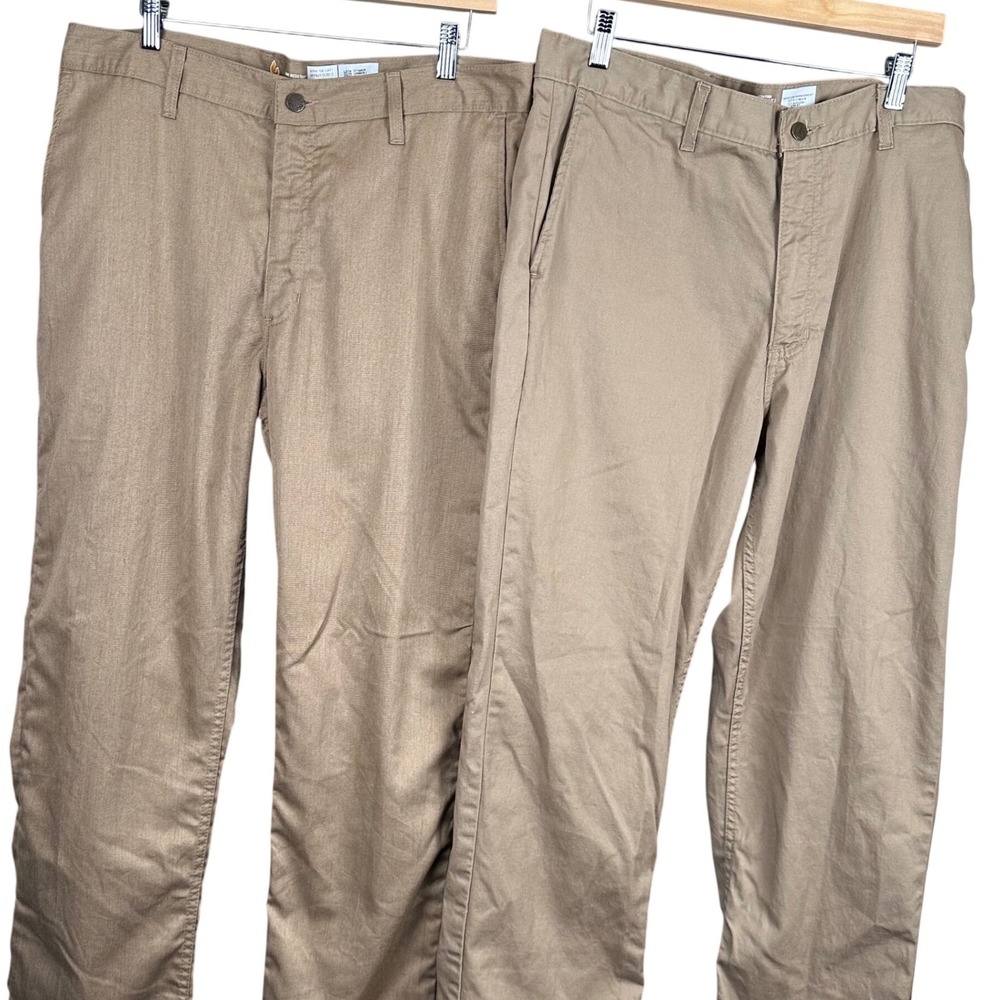 Lot of 2 LAPCO FR Flame Resistant Work Pants Khaki 36x30 Nomex Kevlar Cotton